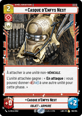 Casque d'Enfys Nest - carte Star Wars Unlimited
