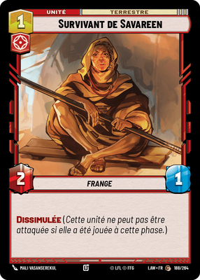 Survivant de Savareen - carte Star Wars Unlimited