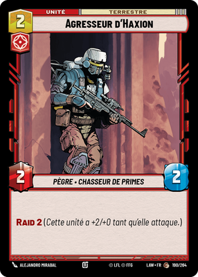 Agresseur d'Haxion - carte Star Wars Unlimited
