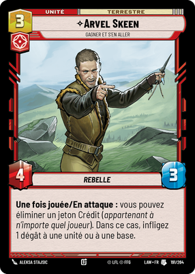 Arvel Skeen - carte Star Wars Unlimited