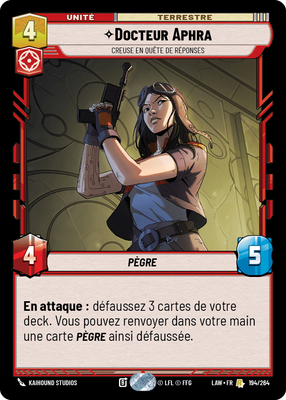 Docteur Aphra - carte Star Wars Unlimited
