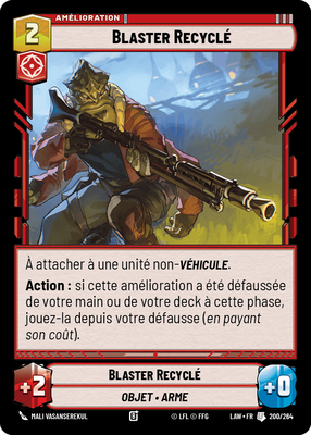 Blaster Recyclé - carte Star Wars Unlimited