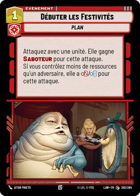 Débuter les Festivités - carte Star Wars Unlimited
