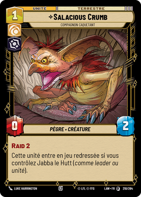 Salacious Crumb - carte Star Wars Unlimited