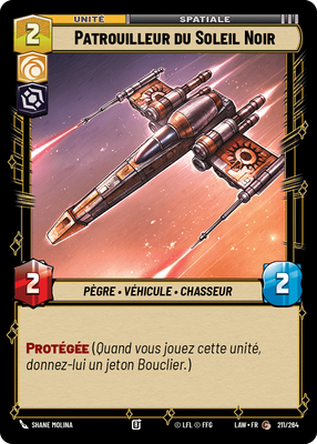 Patrouilleur du Soleil Noir - carte Star Wars Unlimited