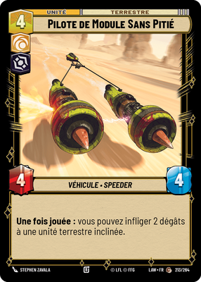 Pilote de Module Sans Pitié - carte Star Wars Unlimited