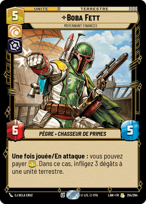 Boba Fett - carte Star Wars Unlimited