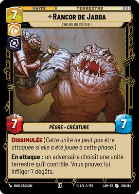 Rancor de Jabba - carte Star Wars Unlimited