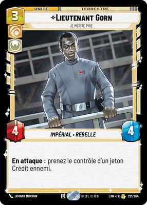 Lieutenant Gorn - carte Star Wars Unlimited