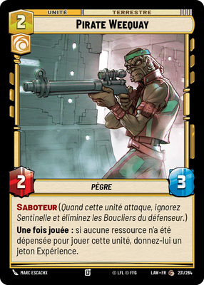 Pirate Weequay - carte Star Wars Unlimited
