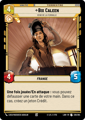 Bix Caleen - carte Star Wars Unlimited