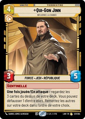 Qui-Gon Jinn - carte Star Wars Unlimited