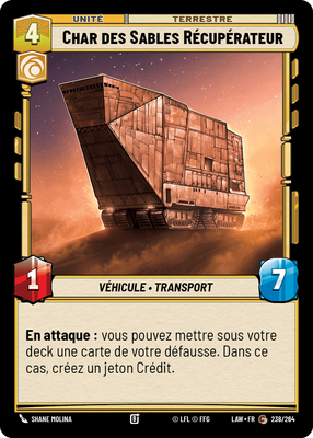 Char des Sables Récupérateur - carte Star Wars Unlimited