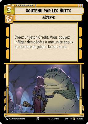 Soutenu par les Hutts - carte Star Wars Unlimited