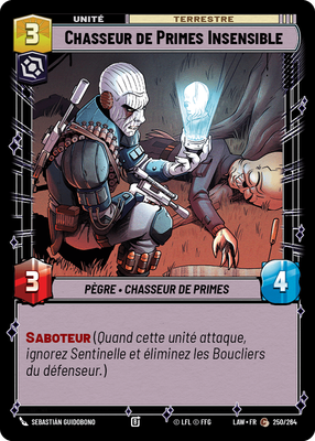 Chasseur de Primes Insensible - carte Star Wars Unlimited