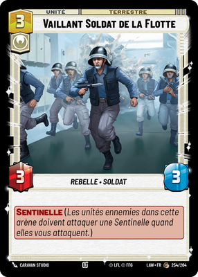 Vaillant Soldat de la Flotte - carte Star Wars Unlimited