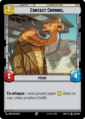Contact Criminel - carte Star Wars Unlimited