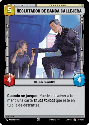 Reclutador de banda callejera<return>