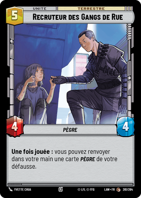 Recruteur des Gangs de Rue - carte Star Wars Unlimited