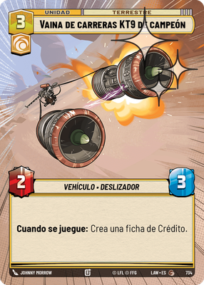 Vaina de carreras KT9 de campeón