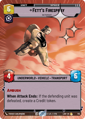 Fett's Firespray LAW 754