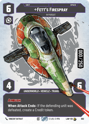 Fett's Firespray LAW 892