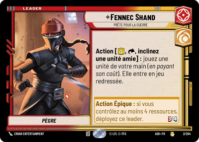 Fennec Shand - carte Star Wars Unlimited