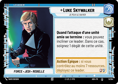 Luke Skywalker - carte Star Wars Unlimited