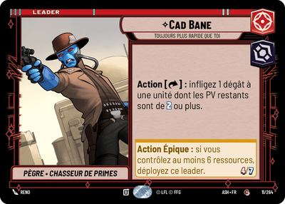 Cad Bane - carte Star Wars Unlimited