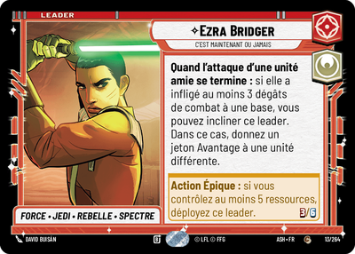 Ezra Bridger - carte Star Wars Unlimited