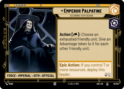 Emperor Palpatine, According to My Design