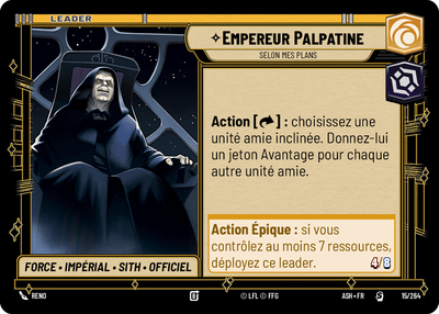 Empereur Palpatine - carte Star Wars Unlimited