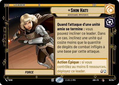 Shin Hati - carte Star Wars Unlimited