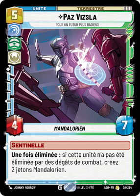 Paz Vizsla - carte Star Wars Unlimited