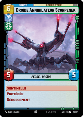 Droïde Annihilateur Scorpenek - carte Star Wars Unlimited