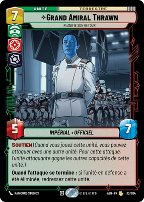Grand Amiral Thrawn - carte Star Wars Unlimited