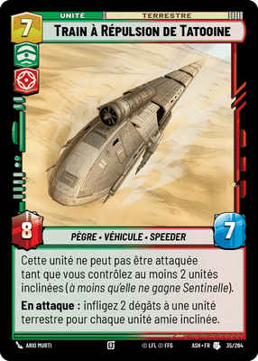 Train à Répulsion de Tatooine - carte Star Wars Unlimited