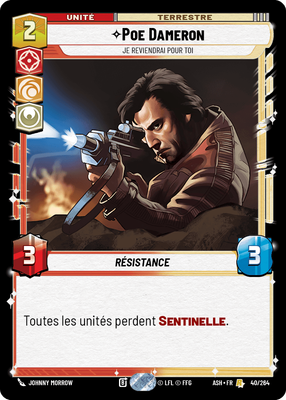 Poe Dameron - carte Star Wars Unlimited