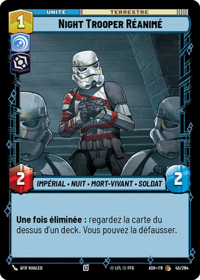 Night Trooper Réanimé - carte Star Wars Unlimited
