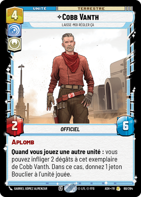 Cobb Vanth - carte Star Wars Unlimited