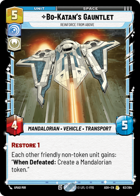Bo-Katan's Gauntlet — Reinforce from Above