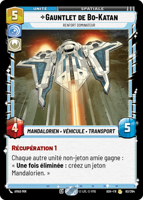 Gauntlet de Bo-Katan - carte Star Wars Unlimited