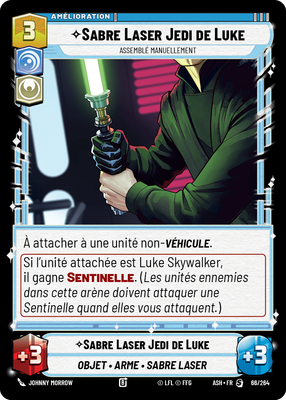 Sabre Laser Jedi de Luke - carte Star Wars Unlimited