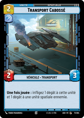 Transport Cabossé - carte Star Wars Unlimited