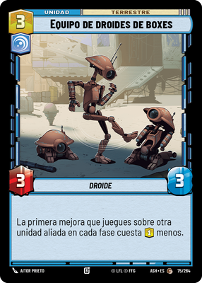 Equipo de droides de boxes