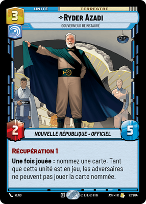 Ryder Azadi - carte Star Wars Unlimited