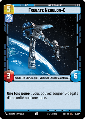Frégate Nebulon-C - carte Star Wars Unlimited