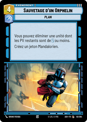 Sauvetage d'un Orphelin - carte Star Wars Unlimited