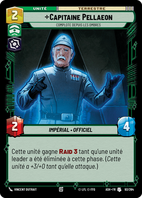 Capitaine Pellaeon - carte Star Wars Unlimited
