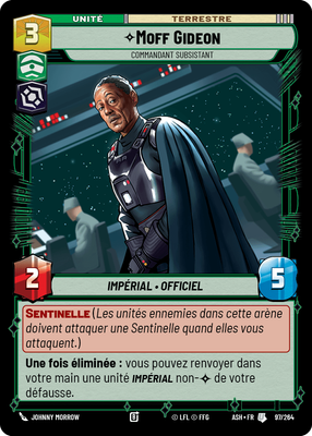 Moff Gideon - carte Star Wars Unlimited